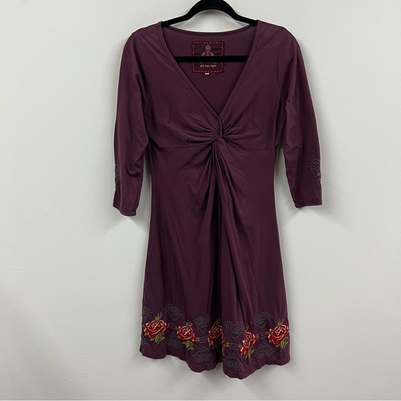 JW Los Angeles Embroidered Rose Heart Cotton Dress - Picture 1 of 13